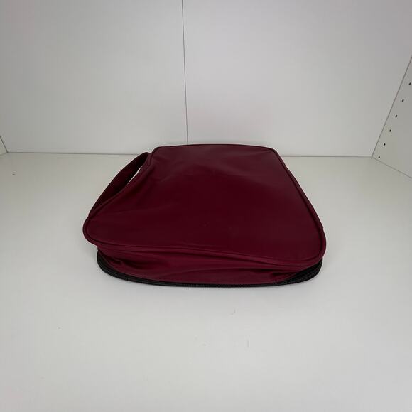 Samantha Brown Burgundy Travel Organizer Case Cosmetic Toiletry Bag with Inserts - Picture 11 of 11